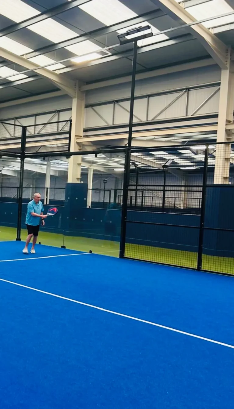 David playing padel tennis