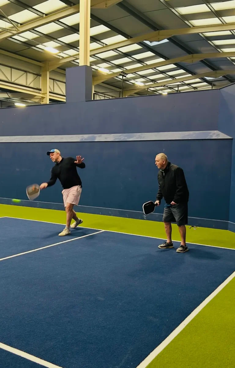 David playing Pickleball with his son